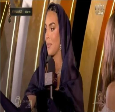 صديقة كرستيانو رونالدو جورجينا تسرق الأنظار بالحجاب في حفل توزيع جوائز وي أواردس بالسعودية.. هكذا ظهرت